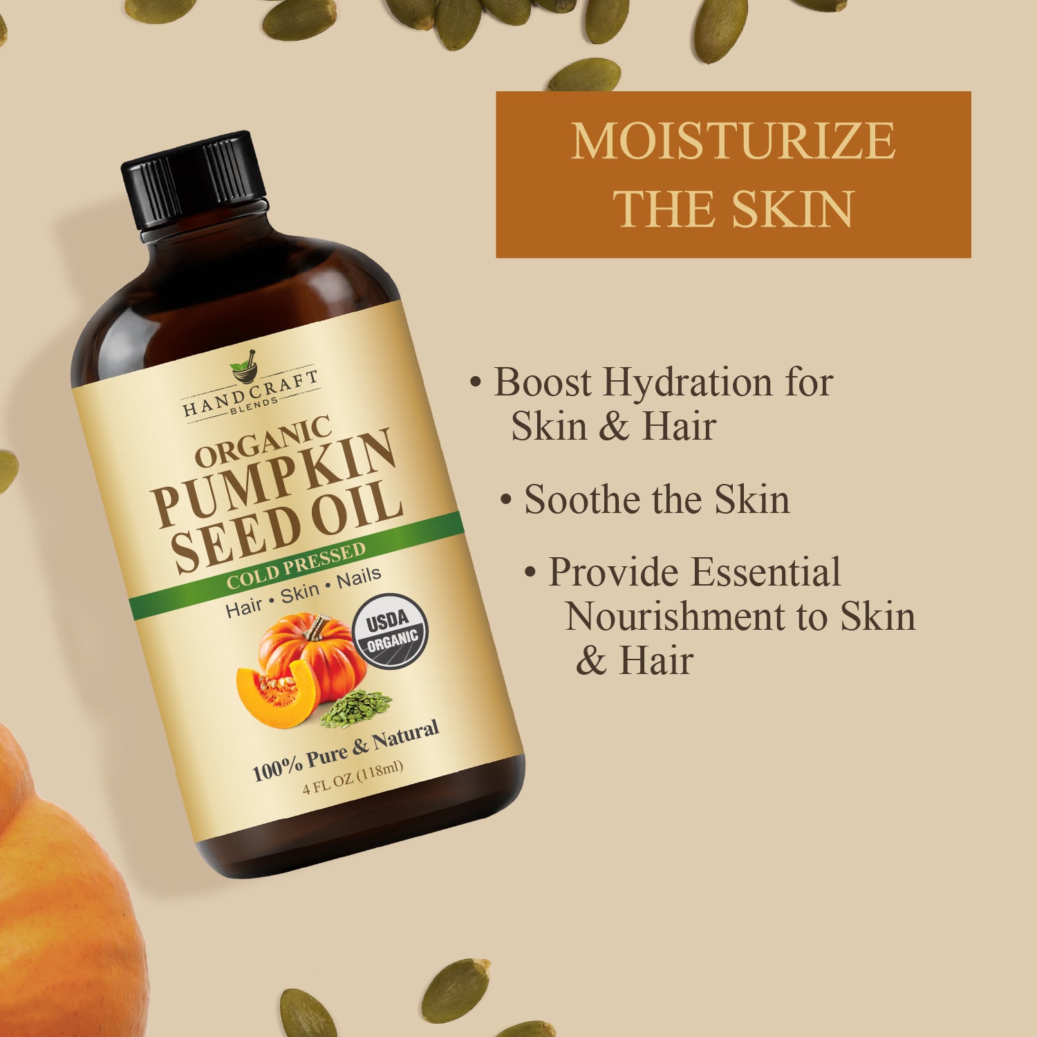 Organic Pumpkin Seed Carrier Oil