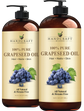Handcraft Blends Grapeseed Oil - Cold-Pressed 16 Fl Oz (Pack of 2) - 100% Pure and Natural - Premium Grade Carrier Oil for Skin and Hair - Hair and Body - Massage - Hexane-Free