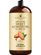 Handcraft Blends Sweet Almond Oil - 28 Fl Oz - 100% Pure and Natural - Premium Grade Carrier Oil for Skin and Hair - Hair and Body - Massage - Hexane-Free