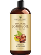 Handcraft Blends Jojoba Oil - Cold-Pressed 16 Fl Oz - 100% Pure and Natural Premium Grade Carrier Oil for Skin and Hair - Body Massage - Hexane-Free