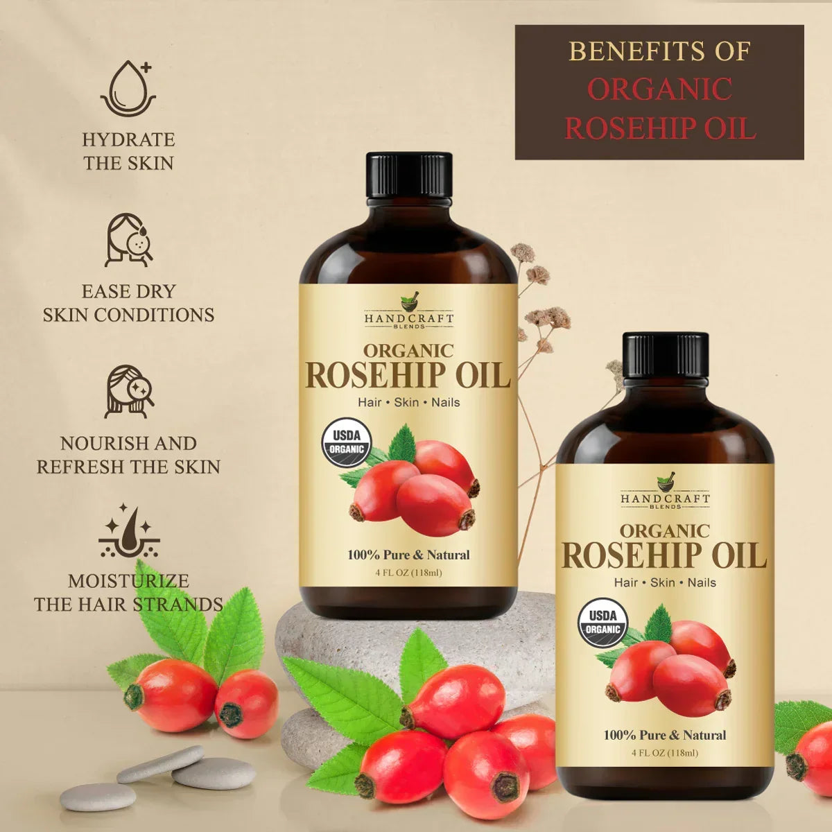 Rosehip oil lightweight glow finish