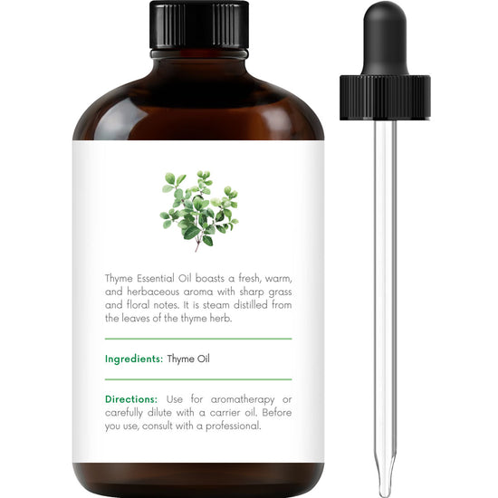 Handcraft Blends Thyme Essential Oil - Huge 4 Fl Oz - 100% Pure and Natural - Premium Grade with Glass Dropper