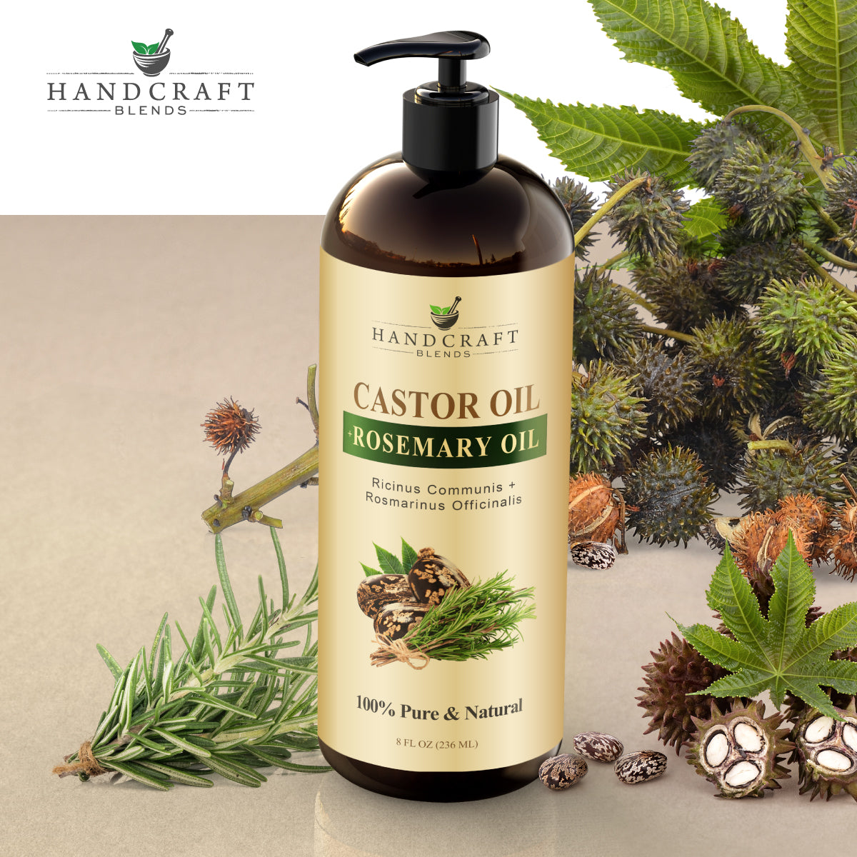 Castor Carrier Oil infused with Rosemary