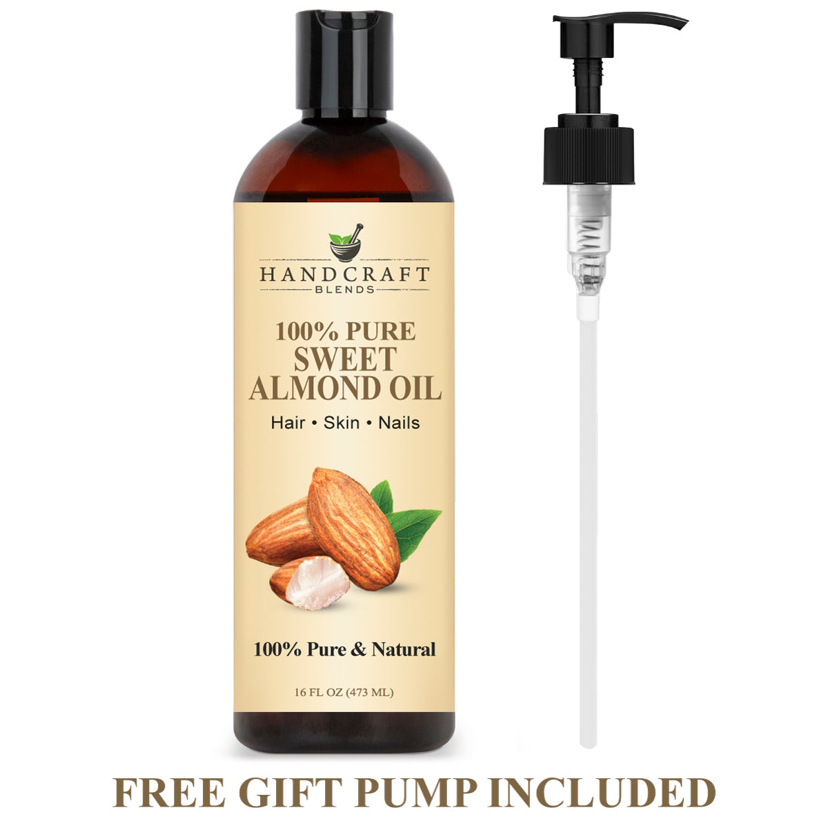 Sweet Almond Carrier Oil for Hair & Skin | Handcraft Blends Sweet Almond Carrier Oil for Hair & Skin | Handcraft Blends