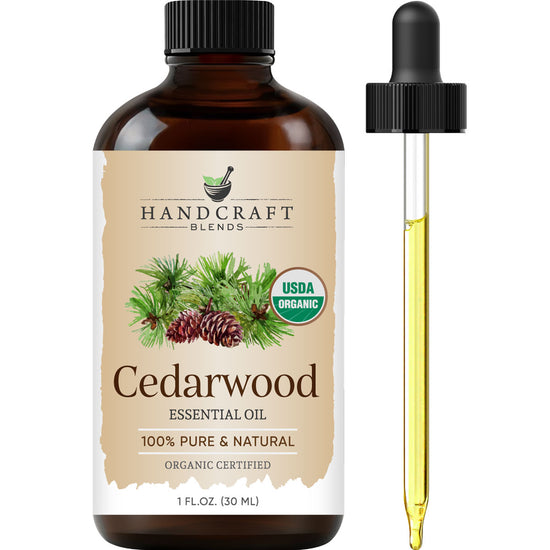 Handcraft Organic Cedarwood Essential Oil - 100% Pure & Natural - 1 Fl. Oz