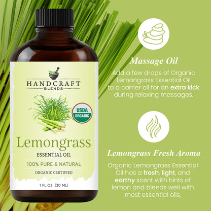 Organic Lemongrass Essential Oil