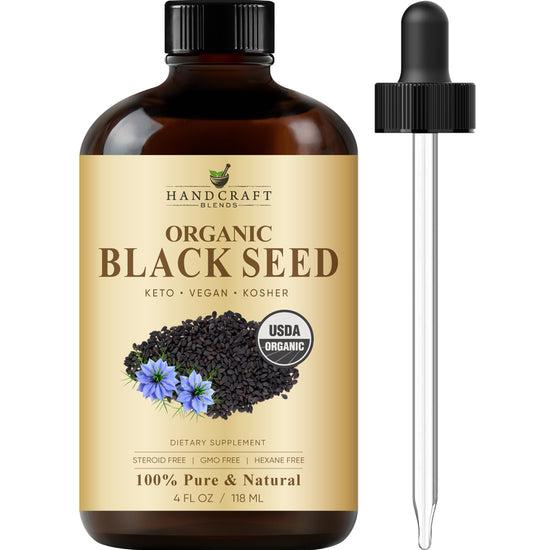 Handcraft Organic Black Seed Oil - 100% Pure & Natural - Premium Grade Virgin Cold-Pressed
