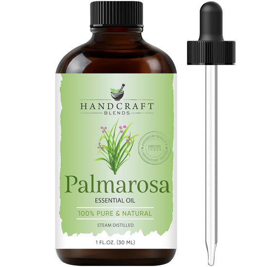 Handcraft Blends Palmarosa Essential Oil - 100% Pure and Natural - Premium Grade Essential Oil for Diffuser and Aromatherapy - 1 Fl Oz