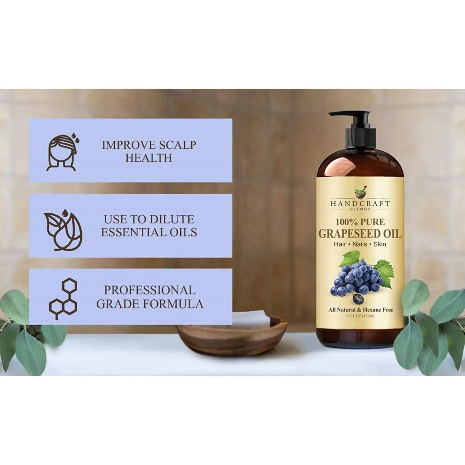 Lightweight grapeseed oil texture