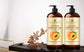 apricot oil 2 bottles with flower