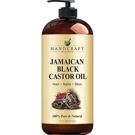 Handcraft Jamaican Black Castor Oil for Hair Growth, Eyelashes and Eyebrows - 16 fl. oz