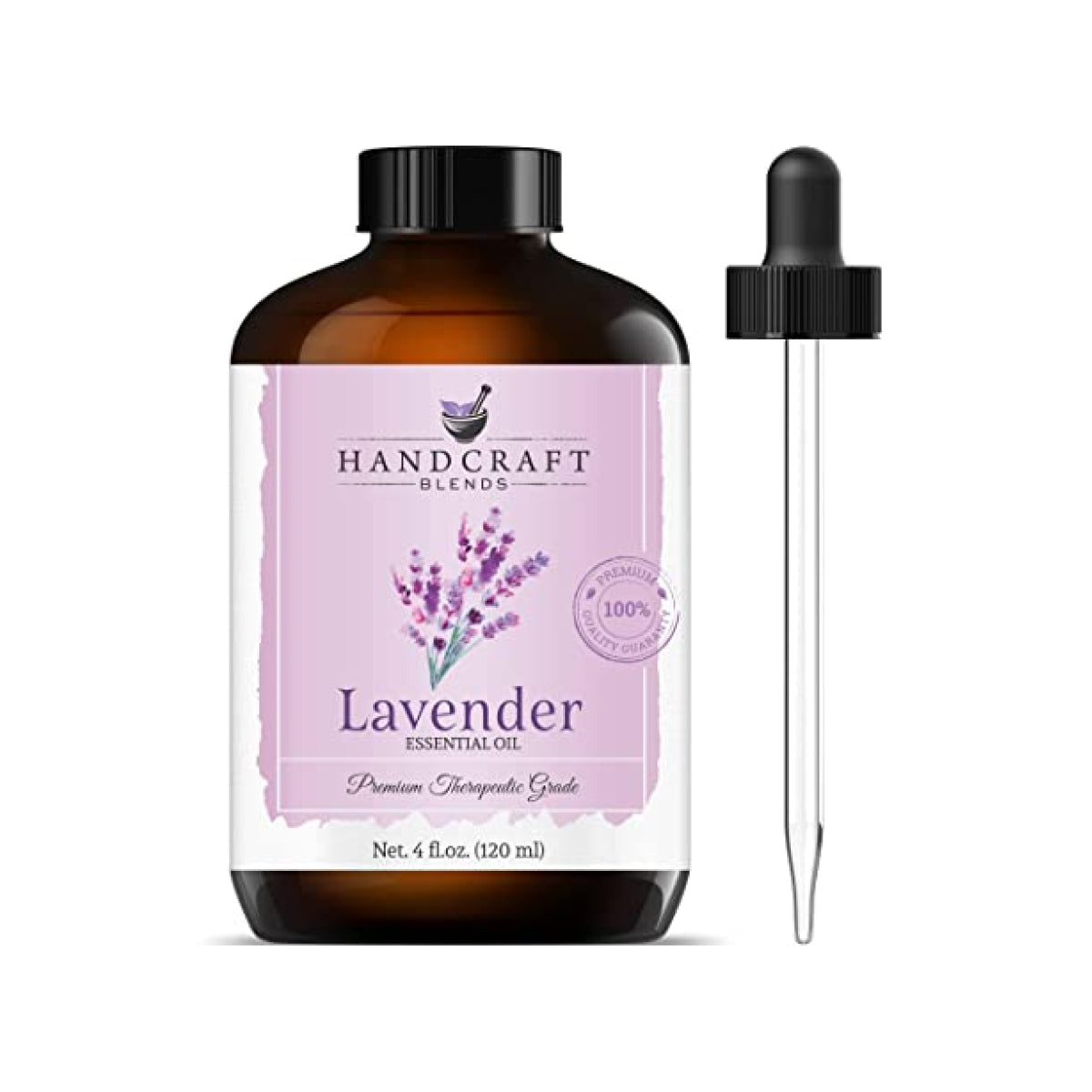 lavender essential oil bottle front