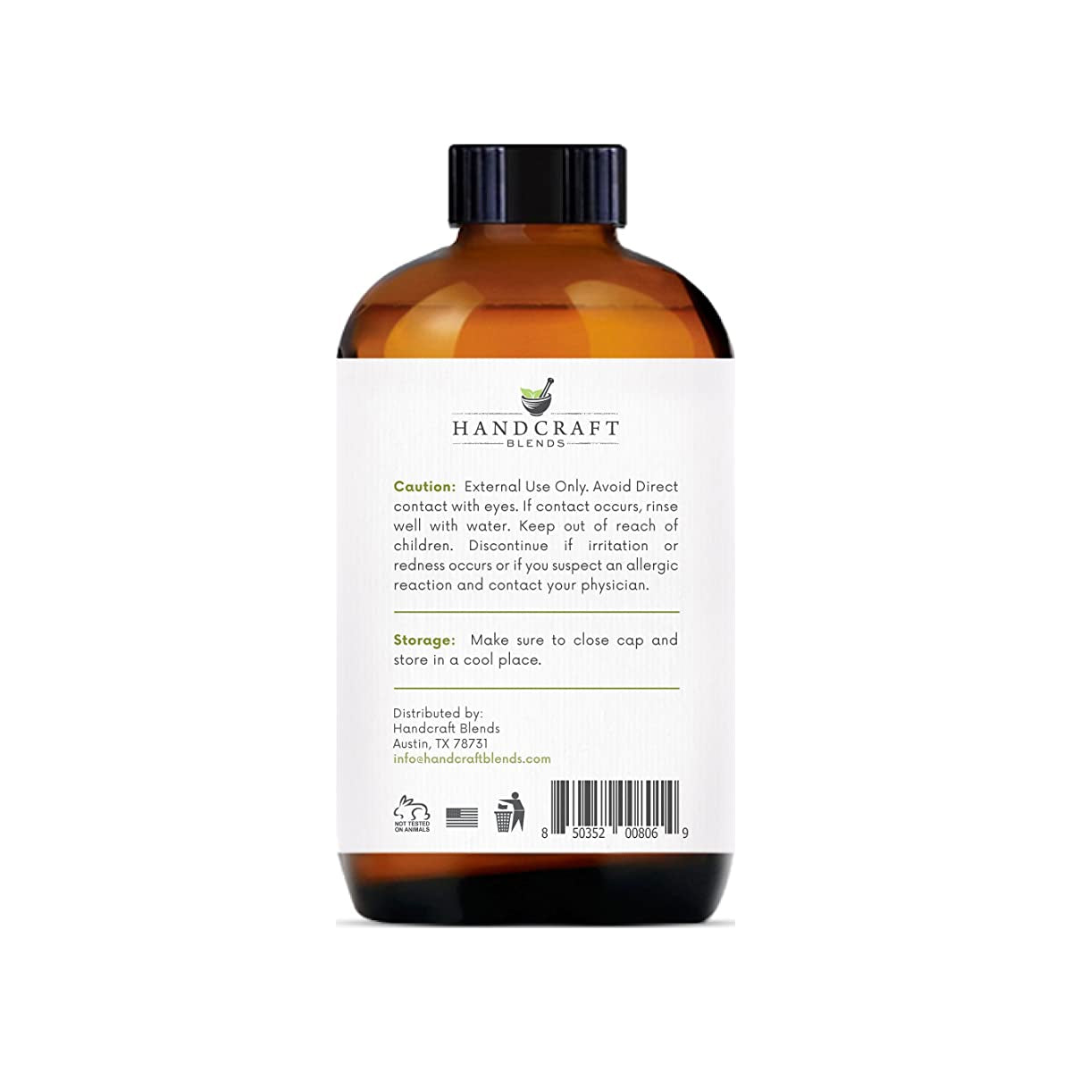 lemongrass essential oil bottle back